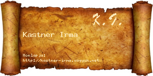 Kastner Irma névjegykártya